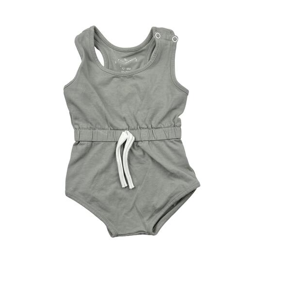 June & January Slate Gray Romper - Picture 1 of 5